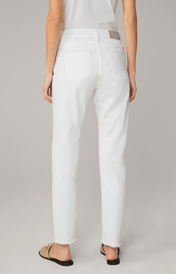 High-waisted Jeans in White