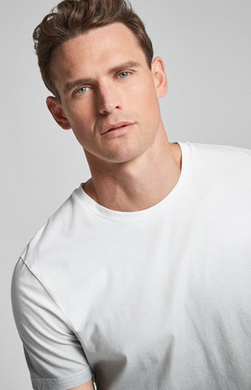 T-Shirt Anouk in Hellgrau/Weiß