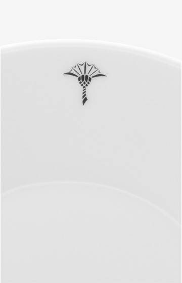 Talerz stołowy Single Cornflower - 2 szt., w kolorze białym