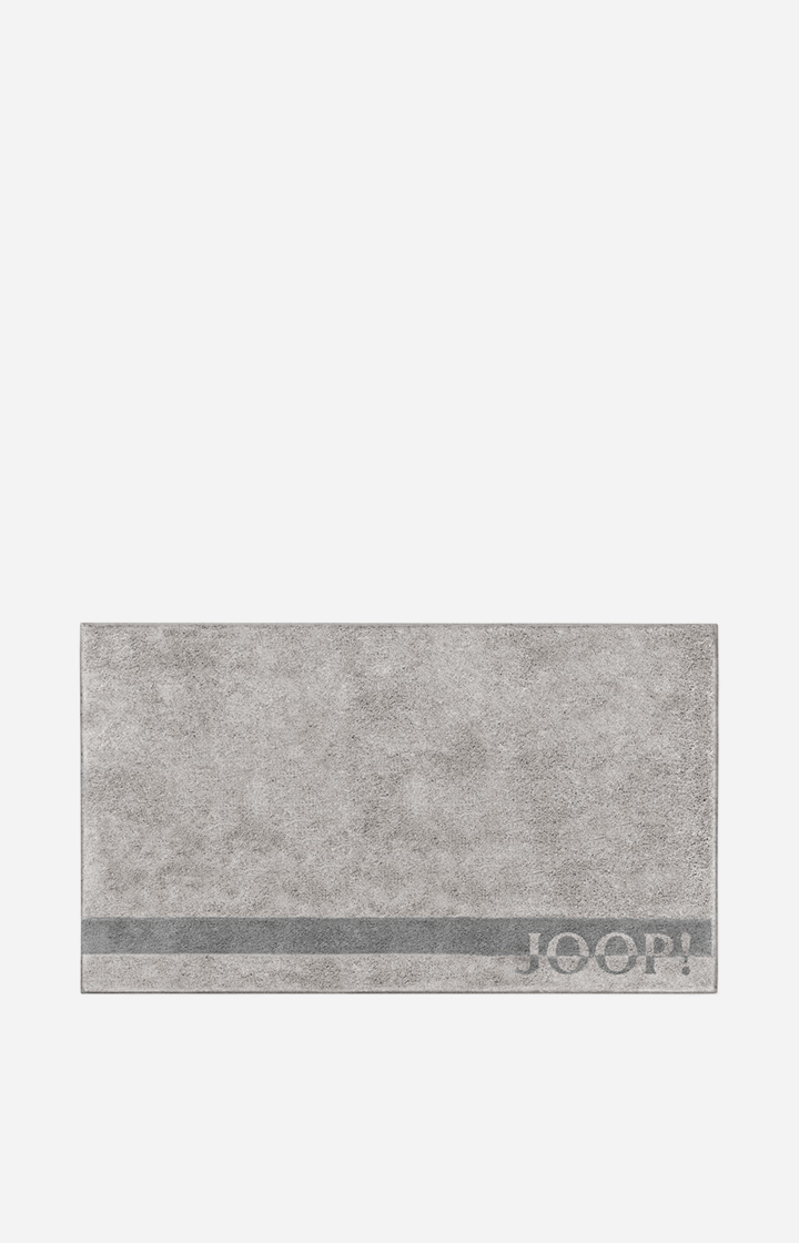 Badteppich JOOP! Logo Stripes in Platin, 70 x 120 cm