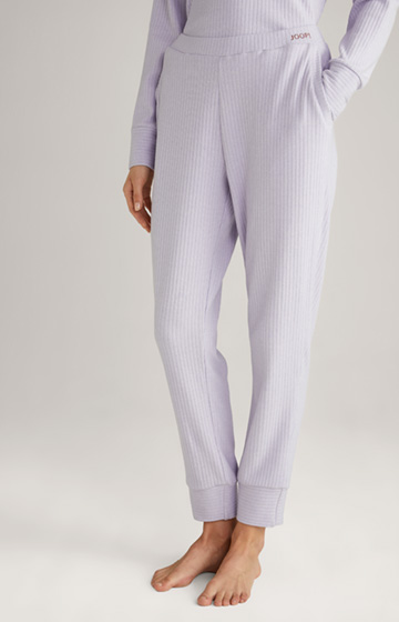 Ribbed Loungewear Joggers in Lavender