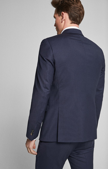 Damon Modular Jacket in Dark Blue Textured