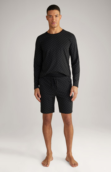 Loungewear Shorts in a Black Pattern
