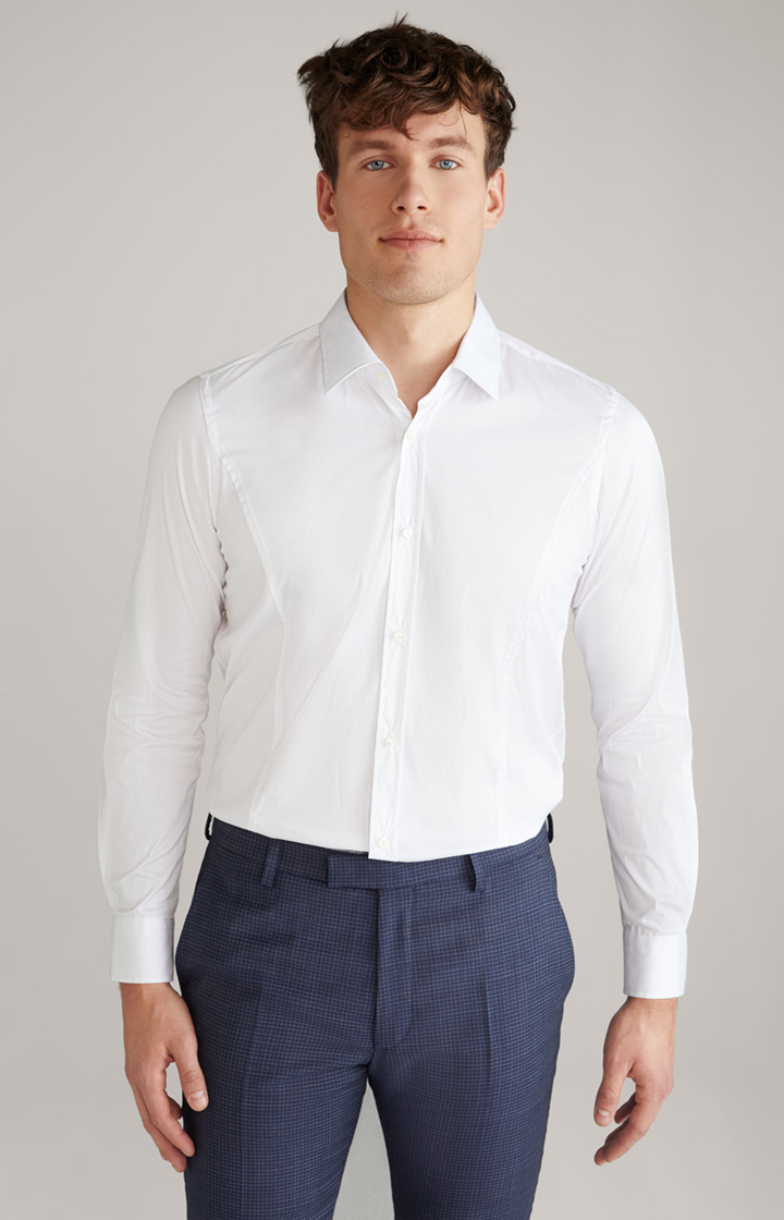 Victor Stretch Cotton Shirt in White