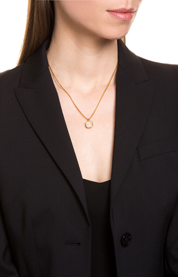 Halskette in Gelbgold/Apricot