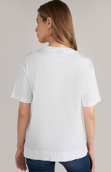 Baumwoll T-Shirt in Weiss 