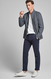 Sakko Hankez in Dunkelblau gemustert