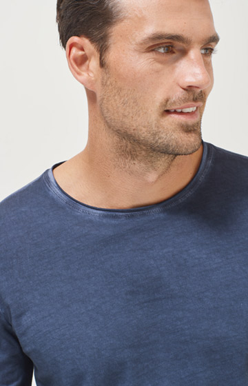 Longsleeve Carlos in Denim-Blau