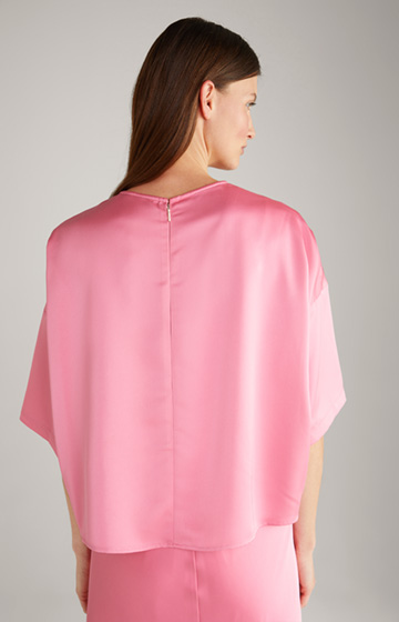 Satin-Bluse in Pink