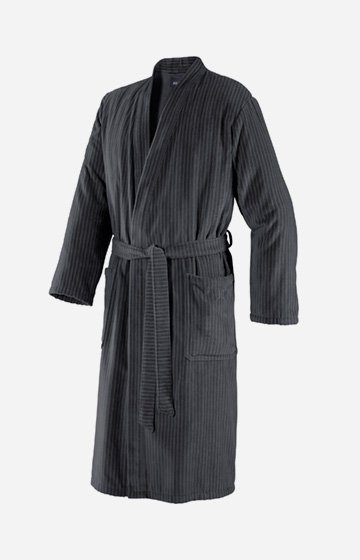 Męski płaszcz kąpielowy w stylu kimono, w kolorze antracytowym