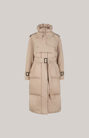 Quilted Coat in Light Brown