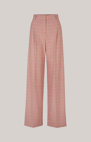Twill trousers in Beige/Red Check