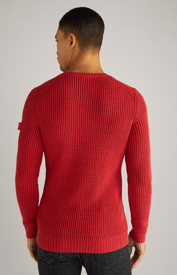 Hadriano Knitted Jumper in Red