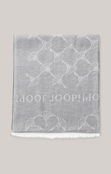 Cotton Scarf in Grey Flecked
