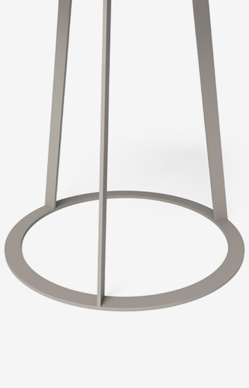 Stolik JOOP! ROUND z blatem z przydymionego dębu, 45 x 52 cm w kolorze taupe/antracytowym