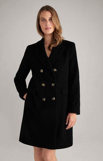 Wool Mix Coat in Black