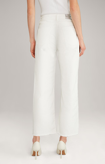Jeansy culotte w kolorze złamanej bieli