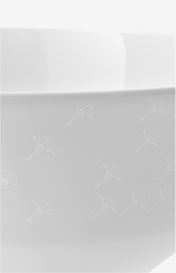 Faded Cornflower Bowl in White