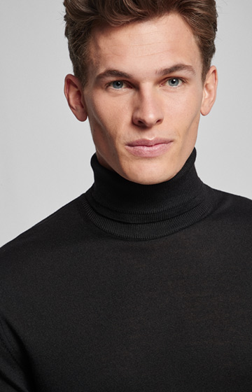 Rollkragenpullover Donte in Schwarz