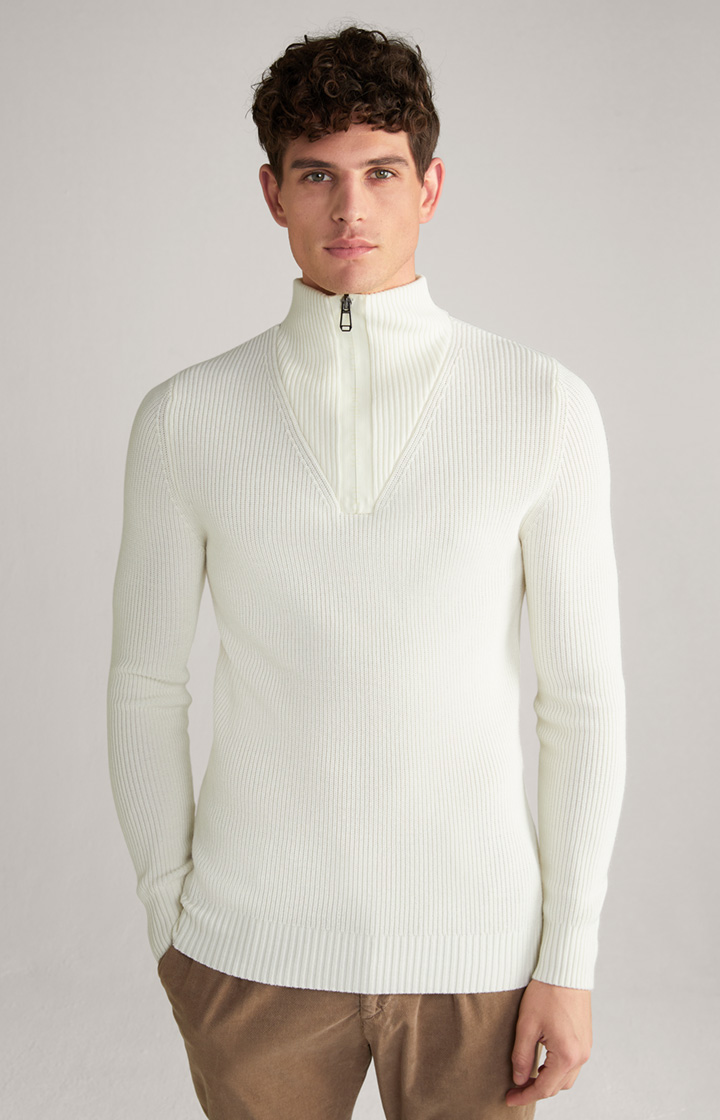 Wool Mix Pullover in Off-White