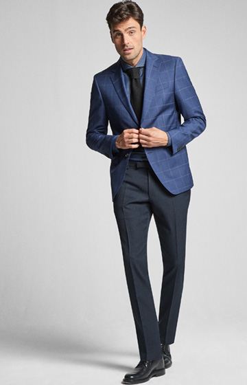 Hose Exile in Dunkelblau gemustert