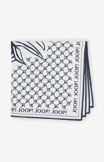 Einstecktuch in Dunkelblau/Weiß