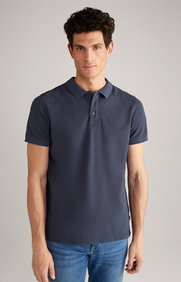 Ambrosio Cotton Polo Shirt in Dark Blue