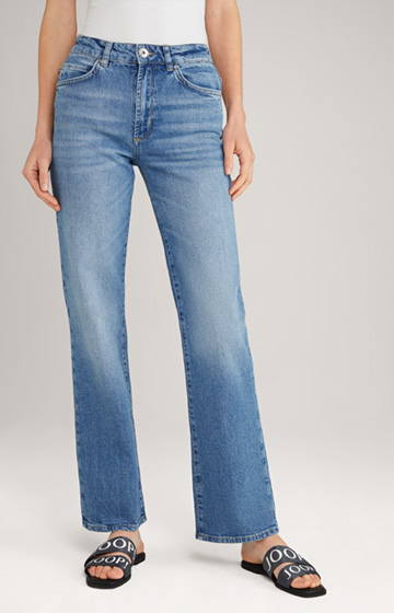 High-Waist-Jeans in Light Blue Washed