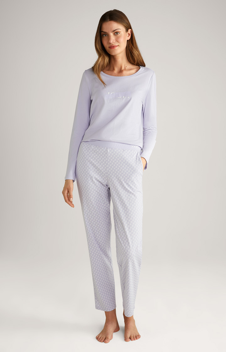 Long-Sleeve Loungewear Top in Lavender