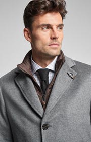 Mantel Morris in Grau melange