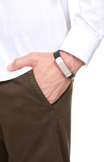 Armband in Silber/Schwarz