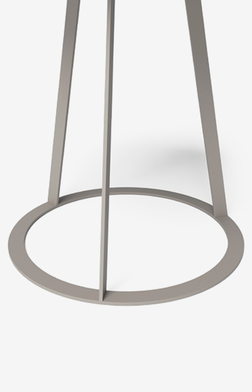 Stolik JOOP! ROUND z blatem z przydymionego dębu, 45 x 47 cm w kolorze taupe/antracytowym