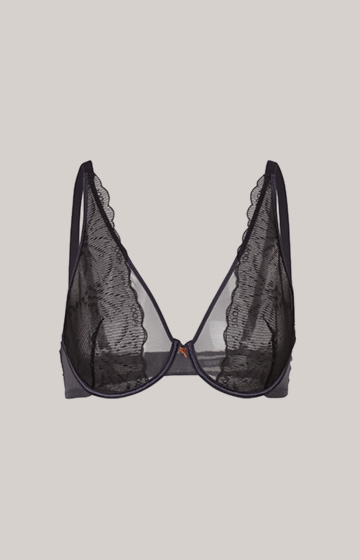 Lace Bra with Underwire in Anthracite