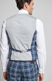 Weste Wackno in Blau kariert