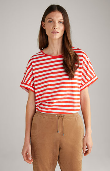 T-shirt in red/white stripes