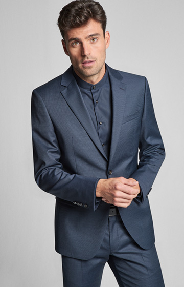 Baukasten-Sakko Herby in Navy gemustert