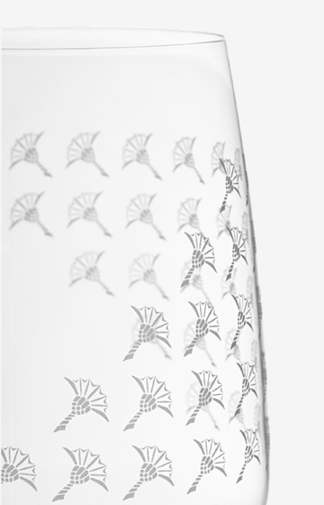 Weißweinglas Faded Cornflower - 2er Set in matt Weiß