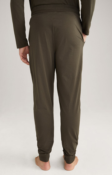 Loungewear Trousers in Dark Green Brown