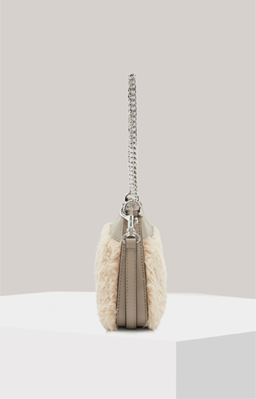 Schultertasche Domenica Wool Paolina in Taupe