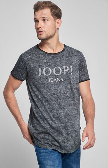 T-Shirt Thorsten-S in Anthrazit meliert