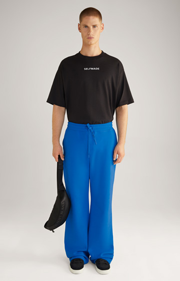 Bawełniane spodnie dresowe unisex w kolorze niebieskim