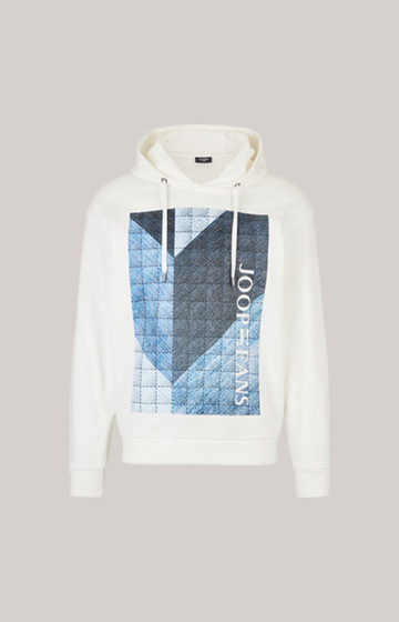 Spike Cotton Hoodie in Off-white