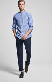 Hemd Habakuk in Denim Blau