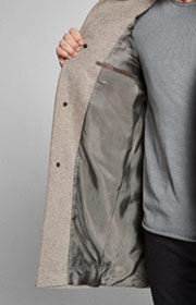 Mantel Maron in Beige-Melange