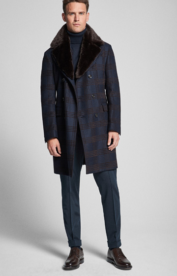 Mantel Torrence in Navy kariert