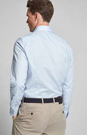 Hemd Pajos-W - bügelleicht - in Hellblau gemustert 