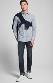 Hemd Panko in Blau/Bordeaux/Weiß