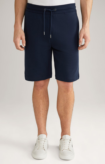 Santo cotton sweat shorts in dark blue