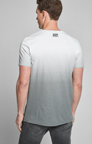 T-Shirt Anouk in Hellgrau/Weiß