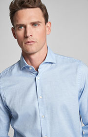 Hemd Pajos-W - bügelleicht - in Hellblau 